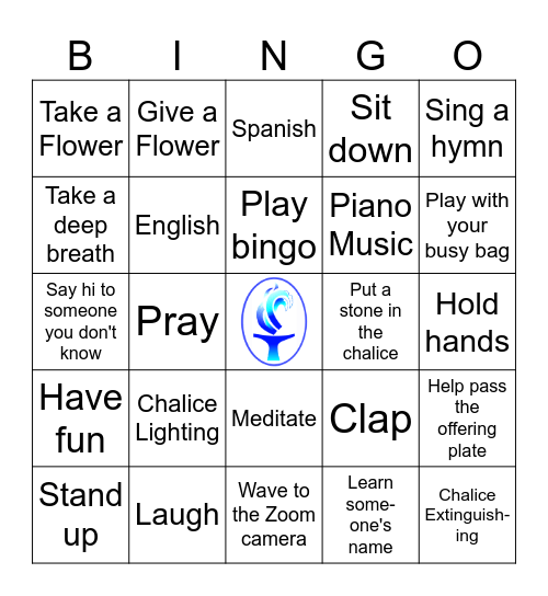 Bring a Flower, Take a Flower Bingo Card