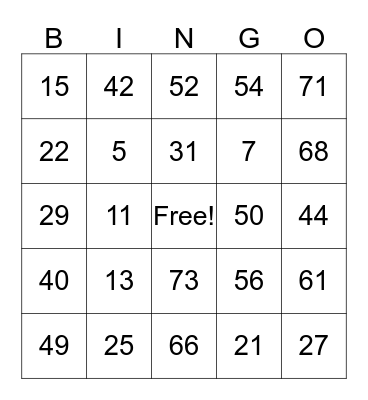 Western Hills Family & Friends Day Bingo Card