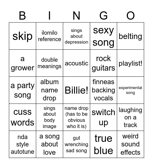 Hit Me Hard And Soft Bingo Card