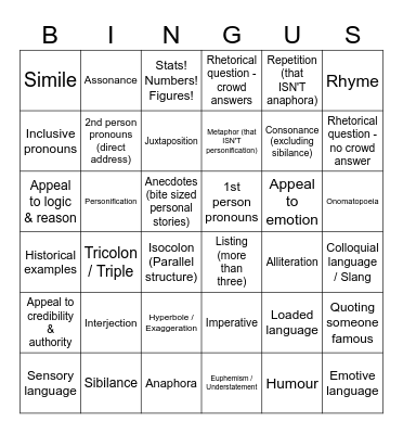 BING THE SEQUEL Bingo Card