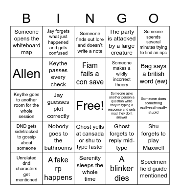 those who came before us bingo Card