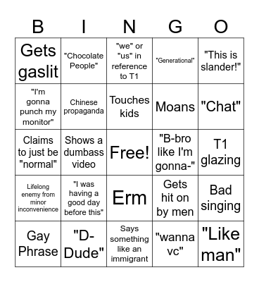 Michael Bingo Card