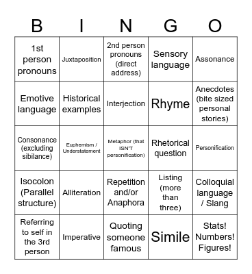 bingus Bingo Card