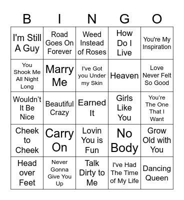 S&B BINGO Card