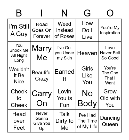 S&B BINGO Card