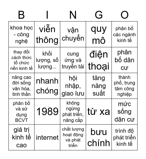 Bingo Card