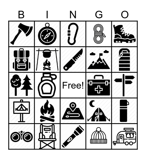 YMCA Summer Camp Bingo Card