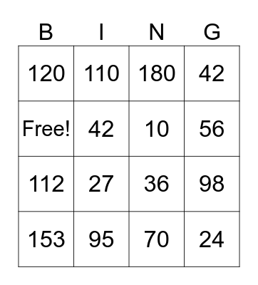 solving linear equations simple Bingo Card