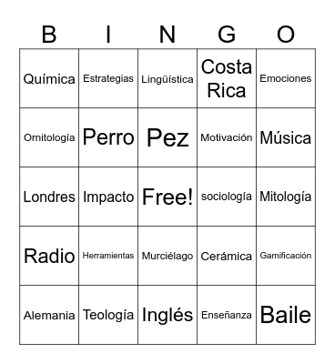 Bingo video games Bingo Card