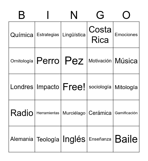 Bingo video games Bingo Card