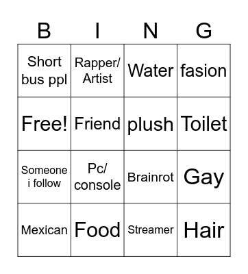 bingo insta Bingo Card