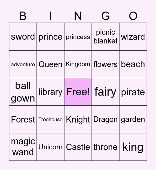 Reading Bingo Card