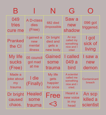 1999999’s bingo card Bingo Card