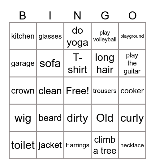 2nd Grade Voc Review Bingo Card