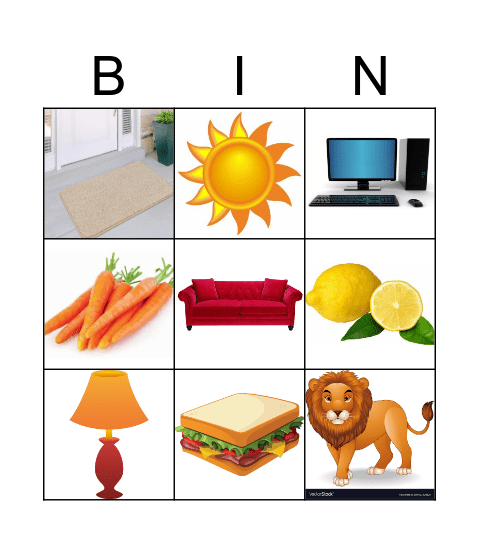 Bingo letters Bingo Card