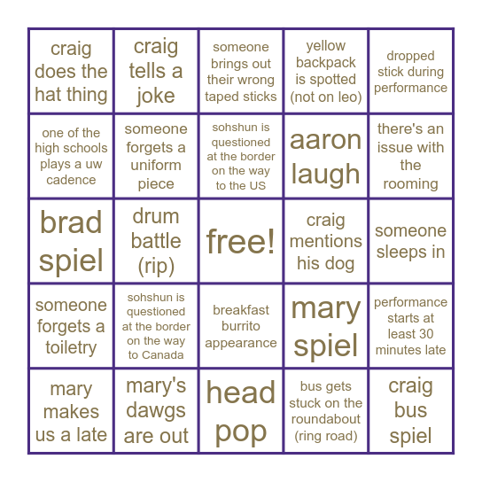 BINGO Card