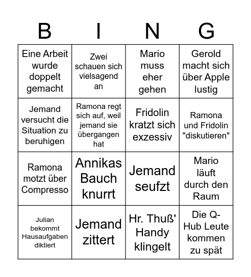 Bullshit Bingo Card