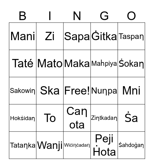 Ċiƞto Bingo Card