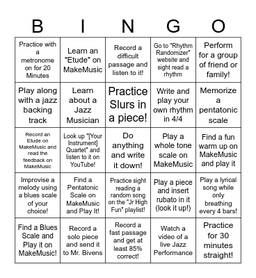 Weeks 5-6 [July 1 - 14] Bingo Card