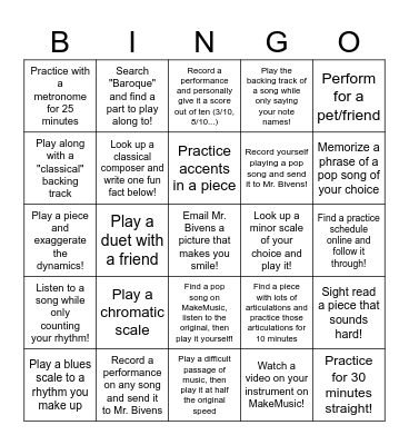 Weeks 7-8 [July 15 - 31] Bingo Card
