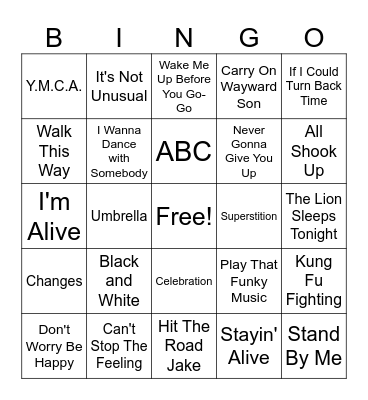 Music Bingo- New Bingo Card