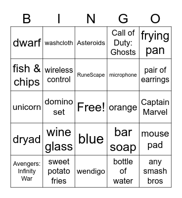 infinite Bingo Card
