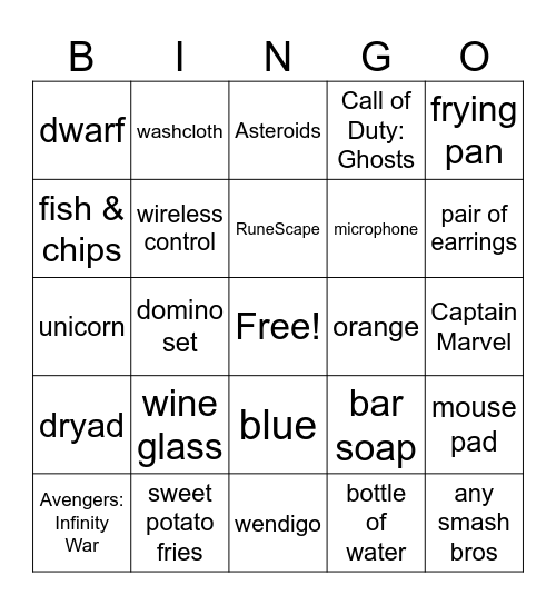 infinite Bingo Card
