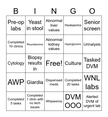 Fri-Yay Bingo Card