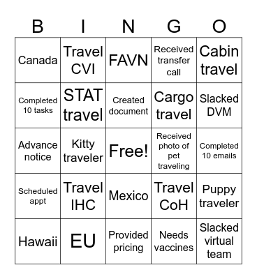 Fri-Yay Bingo Card