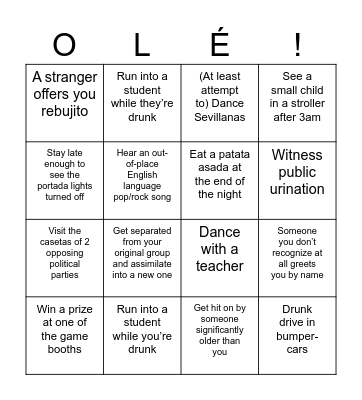 Feria 2024 Bingo Card