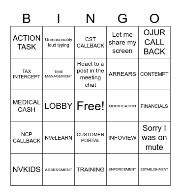 NIIO BINGO Card