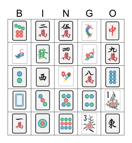 Mahjong Bingo Card