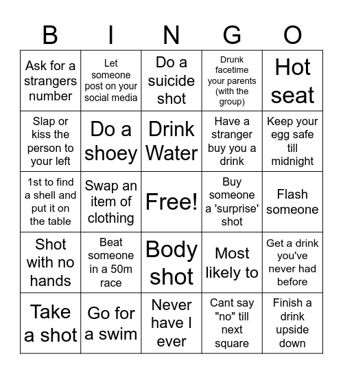 Cahuita Bingo Card