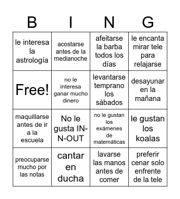 Acuerdos y Desacuerdos Bingo Card