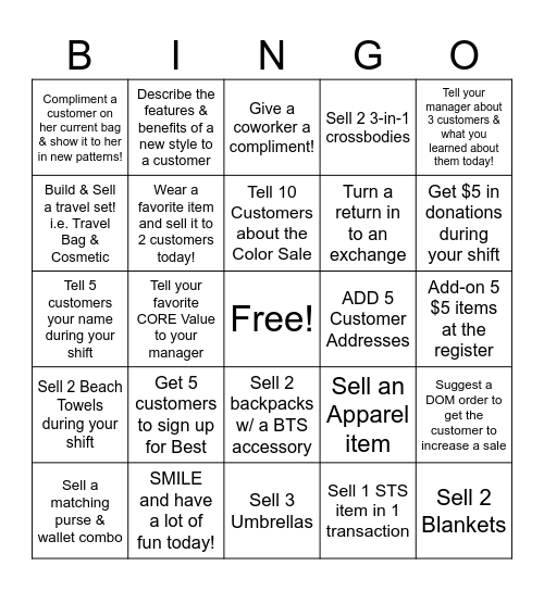 ADS Builder Bingo Card