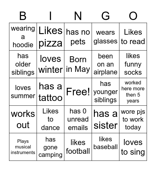 May Bingo Card