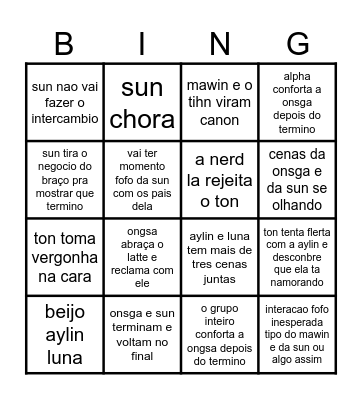 bingo ep 11 Bingo Card