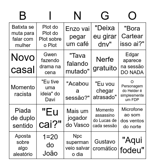 Uniesterbingo Card