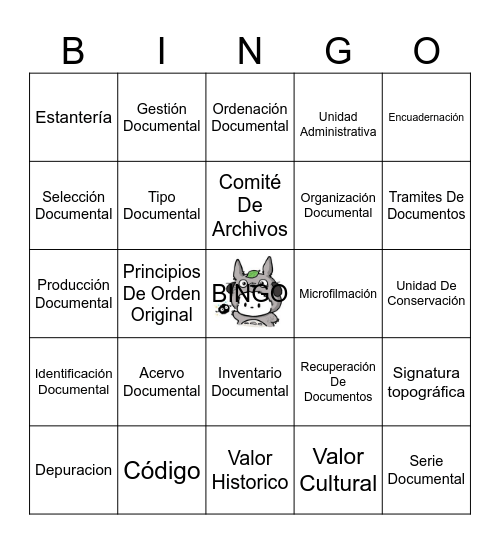 BINGO (Acuerdo 027 Del 2006) Bingo Card