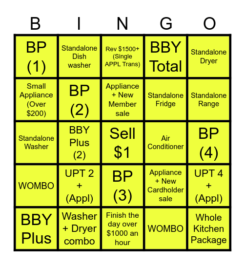 BBY 1124 Bingo Card