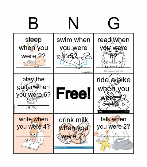 Could you... Bingo Card