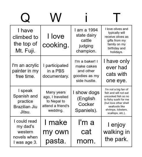 Bingo Card