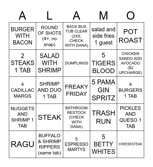 freaky Friday bbs Bingo Card