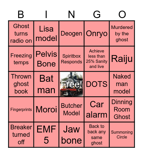 Choo's Phasmo Bingo! Bingo Card