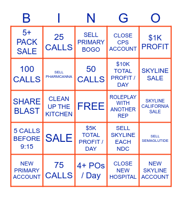 SKYLINE BINGO Card