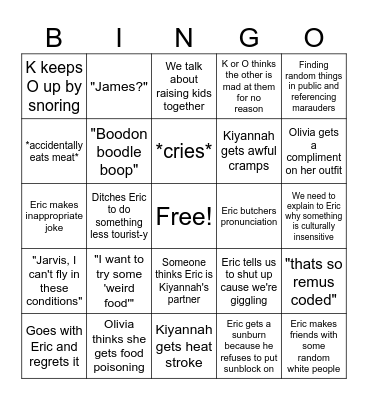 2024 Trip to Japan Bingo Card