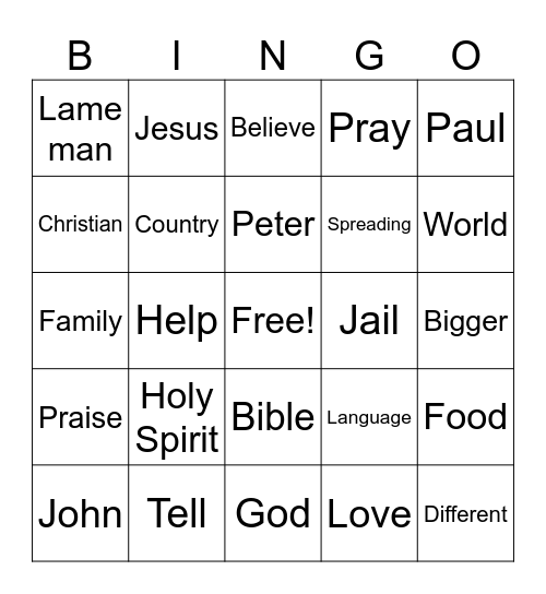 Bingo Card