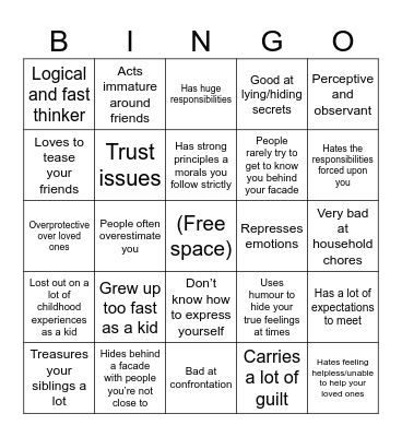 Teru (tbhk) kinnie Bingo Card