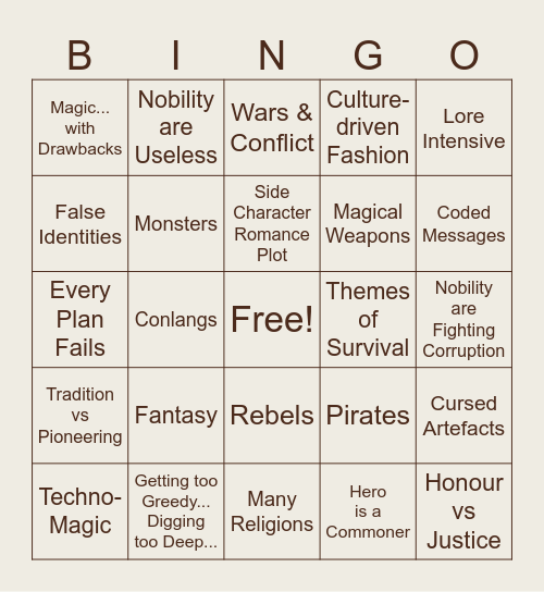 Memories of Aether Bingo Card