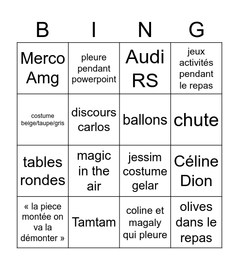 Kenza Bingo Card